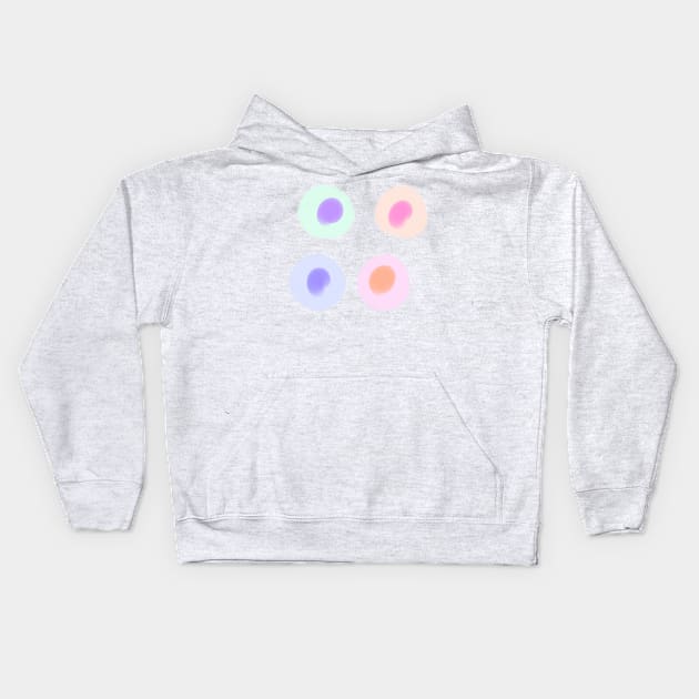 Colorful abstract circle art Kids Hoodie by Artistic_st